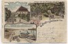 VERKAUFT !!!   Litho Gruss aus Tochheim an der Elbe Gasthaus Landungsplatz b. Hohenlepte Zerbst 1905