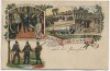 AK Litho Deutscher Gruss Kaiser Proklamation Wilhelm der Grosse 1871 gel. 1908