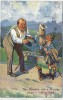 AK Scherzkarte Mann Wasser trinkend Stempel Gruss von der Fürther Kirchweih Fürth 1931
