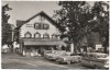 AK Foto Oberammergau Gasthof Turmwirt viele Autos 1961