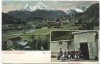 AK Gruß aus Bertesgaden mit Bergwerk Ausfahrt Menschen 1910