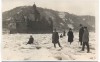 VERKAUFT !!!   AK Foto Burg Pfalzgrafenstein bei Kaub Rhein zugefroren mit Menschen 1929