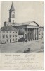 AK Karlsruhe Stadtkirche mit Oldtimer 1906