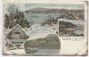 AK Litho Luzern Tellkapelle Pilatus Rigi Schweiz 1900