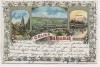 AK Litho Gruss aus Bad Neuenahr Kirche Wandelbahn Ortsansicht 1905