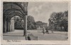 AK Foto Posen Stadttheater mit Frau Poznań Polen 1942