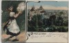 AK Gruß aus Erfurt Frau mit Klösen Ortsansicht Reservelazarett Tivoli Feldpost 1915