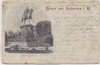 VERKAUFT !!!   AK Gruss aus Schwerin Denkmal Friedrich Franz II. 1904