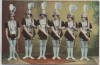 VERKAUFT !!!   AK 6 Original Dornfels Ensemble Theatergruppe Frauen mit Gewehr Leipzig Naunhof 1900 RAR