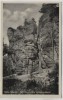 AK Foto Fels Rauenstein Lehmannschlucht b. Wehlen Sächs. Schweiz Landpoststempel Naundorf 1957