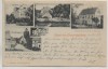 AK Gruss aus Großvoigtsberg Dorfstrasse Schule Grube Geschäft b. Großschirma 1905 RAR