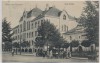VERKAUFT !!!   AK Gruss aus Deuben Neue Schule Kinder Kinderwagen b. Freital 1908 RAR