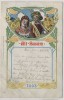 AK Litho Husum Alt-Husum Mann und Frau 1603 1904 RAR