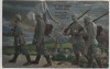 AK 1.WK Soldaten mit Gewehr und Fahne Ich hatt' einen Kameraden Feldpost 1915