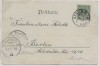 AK Litho Säckingen Behüt' Dich Gott im Neuen Jahr Trompeter Frau Engel Goldrand 1898