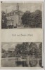 AK Gruß aus Biegen Mark Schloß Dorfteich b. Briesen Landpoststempel 1932 RAR