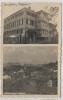 VERKAUFT !!!   AK Foto Scheidegg im Allgäu Ortsansicht mit Pension Daheim Bahnpost 1936 RAR