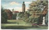 AK Leipzig Neues Gellertdenkmal und Blick nach dem neuen Rathaus 1910