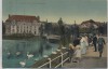 AK Kiel Am kleinen Kiel mit Sparkasse viele Menschen Schwäne 1910