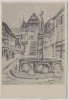 Künstler-AK Reimesch Kaysersberg Brunnen Elsaß Haut-Rhin Frankreich Das größere Reich VDA Nr. 12 1935