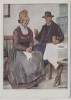 Künstler-AK M. E. Fossel Niederdonau Wachau Mann und Frau in Tracht Österreich Ostmärkische Volkstrachten VDA Nr. 7 1935
