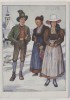 Künstler-AK M. E. Fossel Aussee Grundlsee Mann und Frauen in Tracht Österreich Ostmärkische Volkstrachten VDA Nr. 3 1935