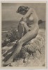 VERKAUFT !!!   Künstler-AK Joh. Schult Akt am Strande Frau München Haus der Deutschen Kunst HDK 476 1935