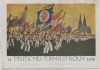 Künstler-AK Köln 14. Deutsches Turnfest Fahnenaufmarsch im Stadion 1928