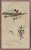 AK Herzlichen Ostergruss 2 Küken im Flugzeug 1919