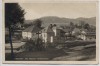 VERKAUFT !!!   AK Foto Božanov Barzdorf Ortsansicht mit Kreuz und Fahnen b. Braunau Broumov Sudetengau Tschechien Feldpost 1943 RAR