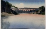 VERKAUFT !!!   AK Bobertalsperre mit Eisenbahnbrücke und Zug bei Hirschberg Jelenia Góra Schlesien Polen 1916 RAR
