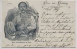 VERKAUFT !!!   AK Gruss aus Hamburg König Chulalongkorn von Siam 1897