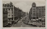 AK Foto Prag Praha Graben mit Straßenbahn Feldpost Tschechien 1942
