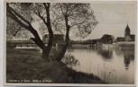 AK Foto Hameln an der Weser Ortsansicht mit Eisenbahnbrücke 1930