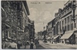 AK Freiburg im Breisgau Kaiserstrasse viele Menschen 1911