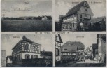 VERKAUFT !!!   AK Mehrbild Gruß aus Rodau Rathaus Dorfstraße Wirtschaft Schweickert b. Zwingenberg 1924 RAR