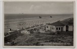 AK Foto Nordseebad Juist Strandpartie mit Cafe Pabst und Fahnen 1936 RAR