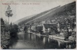 VERKAUFT !!!   AK Schwarza (Saalbahn) Partie an der Schwarza 1913