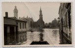 AK Foto Leipzig Alexanderstraße mit St. Trinitatis Kirche Neues Rathaus Hochwasser 12.07. 1954 RAR