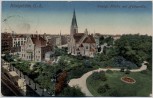 VERKAUFT !!!   AK Königshütte Chorzów Evangl. Kirche mit Hüttenvilla Schlesien Polen 1916