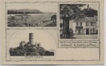 AK Godesberg Burgruine Schiff Linde Gasthaus b. Bonn 1920