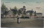 AK Frankfurt am Main Museum Senckenberg'sche Bibliothek mit Frau und Kind 1912