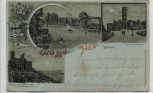 AK Litho Grüsse aus Hof an der Saale Ruine auf dem Labyrinthberg Bayern 1901