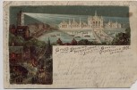 Litho Leipzig Gruss von der Sächsisch-Thüringischen Industrie-u. Gewerbeausstellung 1897