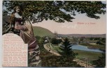 AK Liedkarte Höxter a. d. Weser Weserlied Ortsansicht 1929