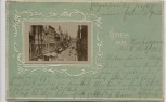 VERKAUFT !!!   Präge-AK Gruss aus Gera Sorge 1901