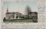 VERKAUFT !!!   AK Lugau in Sachsen Kirche mit Pfarrhaus 1901 RAR