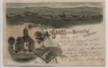 Litho Gruss aus Marienthal bei Zwickau Ortsansicht Kirche Windberg 1900 RAR