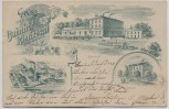 AK Vorläufer Gruss aus dem Bahnhof Kieritzsch Schule Fabrik bei Neukieritzsch 1900 RAR