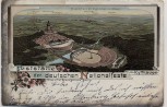 Litho Feststätte der deutschen Nationalfeste am Kyffhäuser Vogelschau bei Steinthaleben 1900 RAR